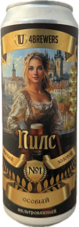 4 Пивовара Лагер 9 Pils (марки) 0,45 ж/б*12шт